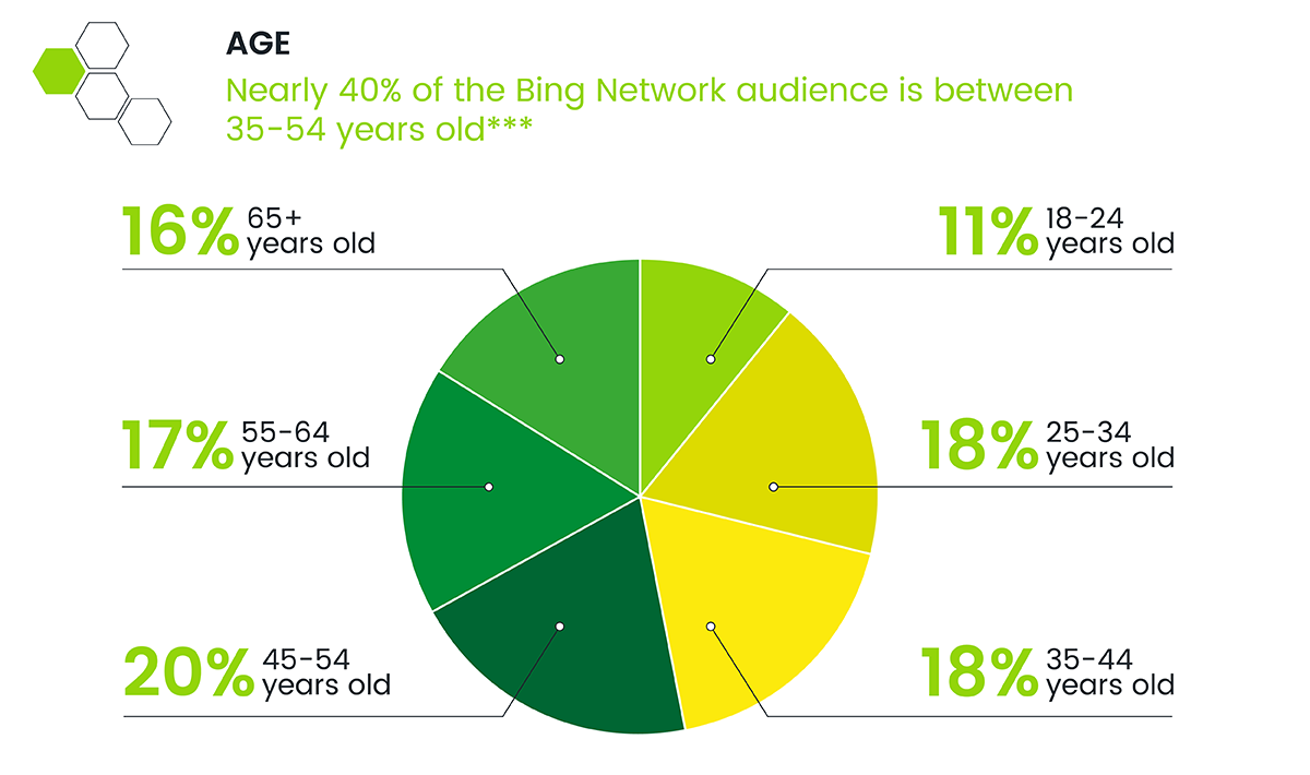 Microsoft/ Bing network age share