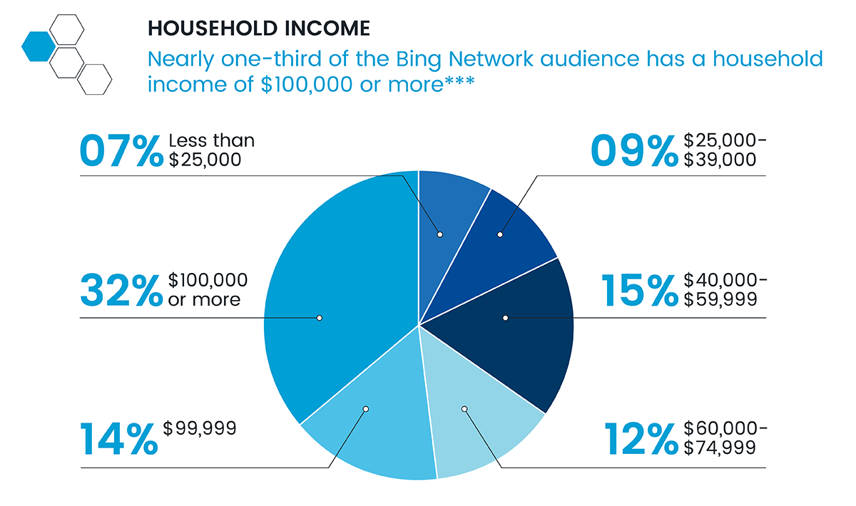 Microsoft/Bing Household Income Share